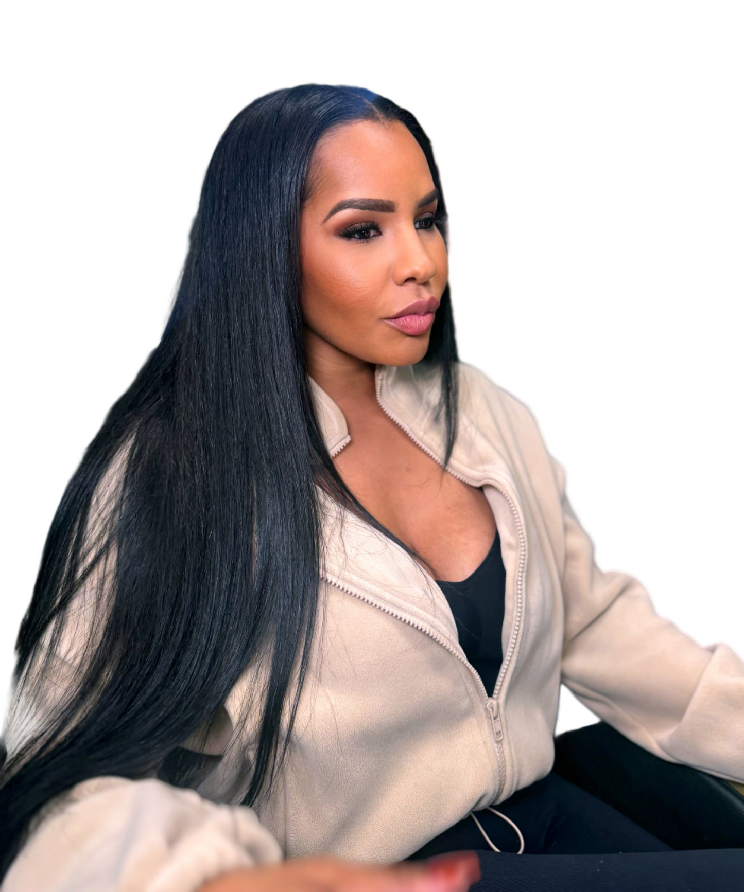 Jet Black Straight U-Part